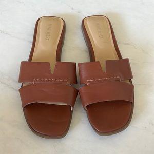 Brown Nine West Slide/Sandal